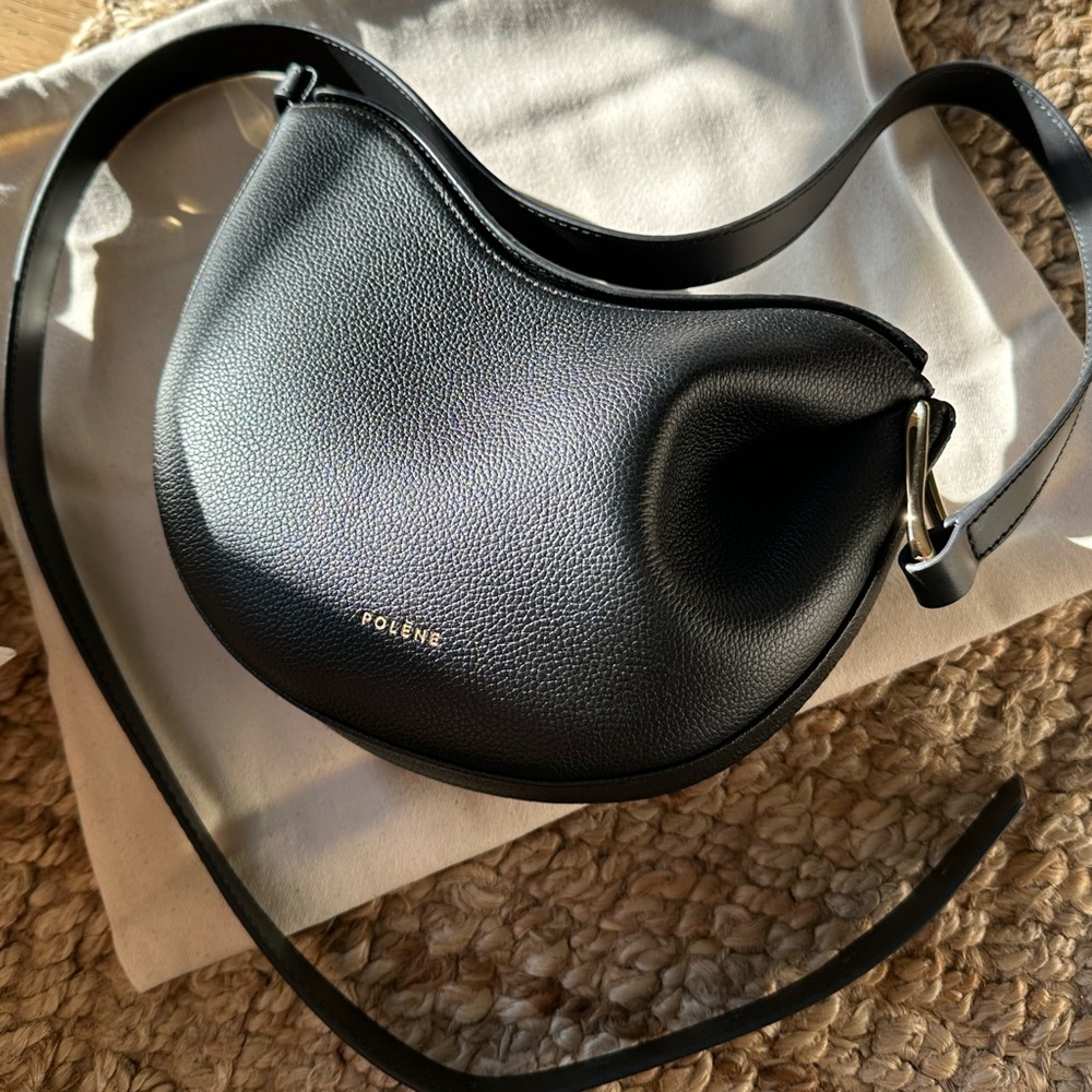 Poléne Tonca Black Textured Bag (authentic) NWT